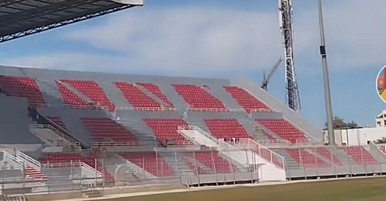Work on the Meknes Stadium is nearing completion with the installation of the turf and stands