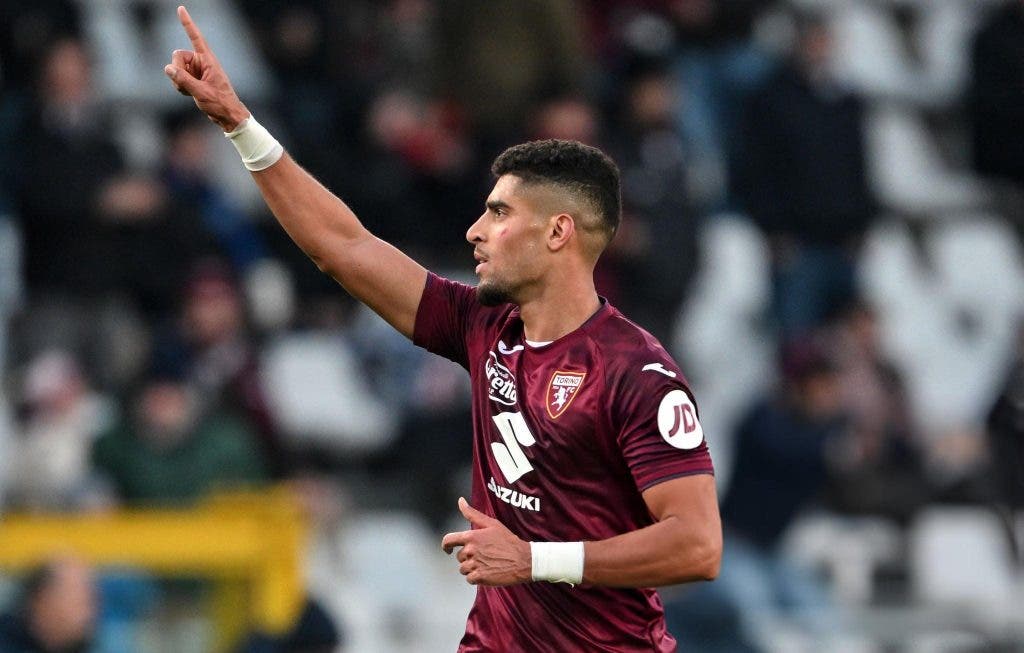 Adam Masina scores against Monza in the Italian league