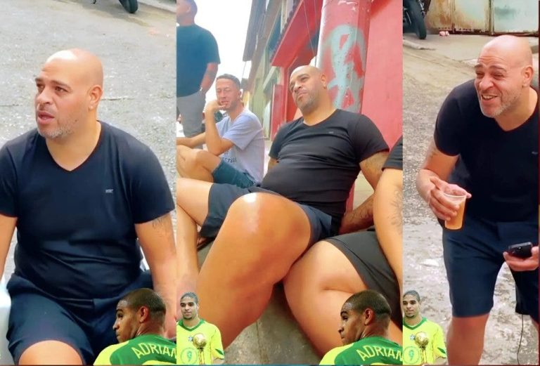 Brazilian legend Adriano on the streets... Has he returned to depression and addiction?