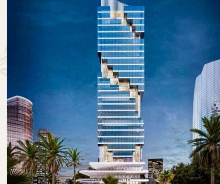 Construction work begins on the new “M” tower in the financial district of Casablanca