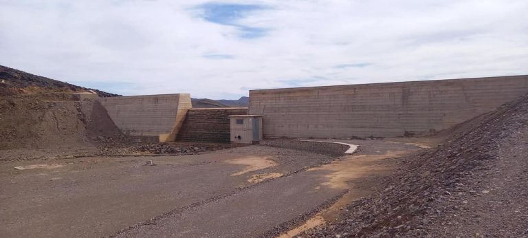 Construction work on the Tagoucht dam in Errachidia enters its final phase