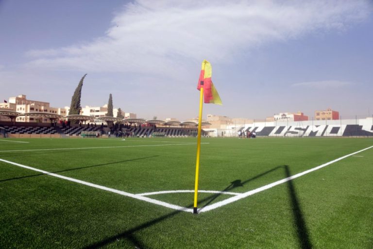 Equipment for the Oujda municipal stadium in latest generation synthetic turf