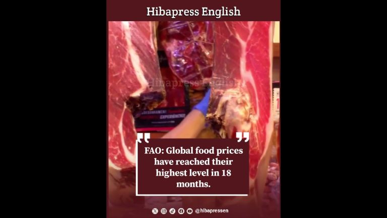 FAO: Global food prices have reached their highest level in 18 months.