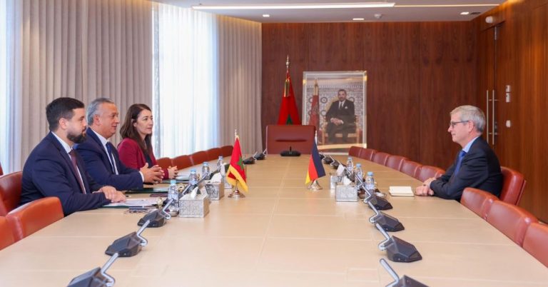 Morocco-Germany: Minister Karim ZIDANE at the meeting with the German Ambassador to Morocco.