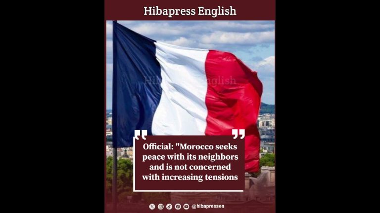 Official: "Morocco seeks peace with its neighbors and is not concerned with increasing tensions