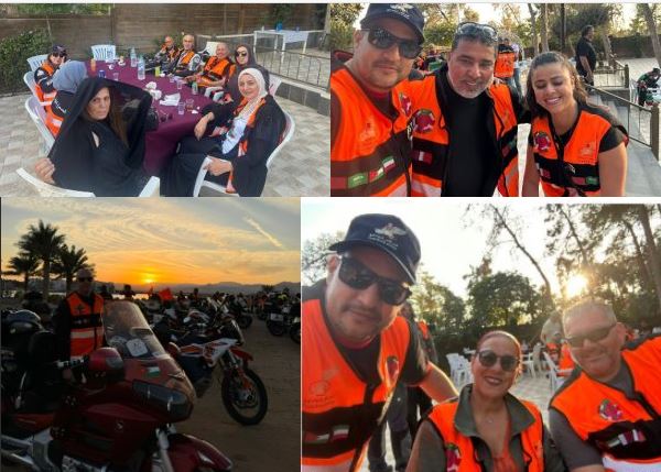The Jordanian brothers gave a warm welcome to the members of the Royal Moroccan Motorcycle Club of the International Green March Tour