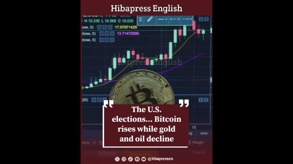 The U.S. elections... Bitcoin rises while gold and oil decline