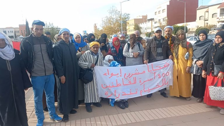 Oujda.. Residents of the “Khiam” roundabout demand the right to housing (video)
