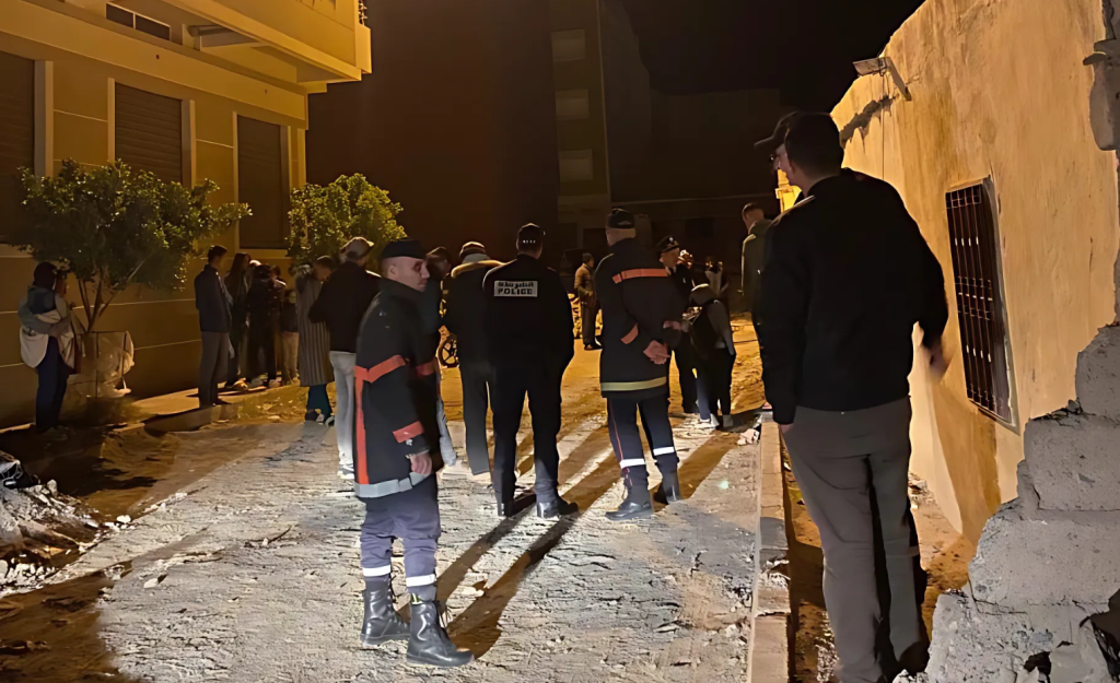Garsif.. The explosion of a gas cylinder injured 5 members of a family