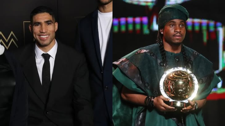 3 positive positions from Achraf Hakimi during the 2024 CAF Awards ceremony