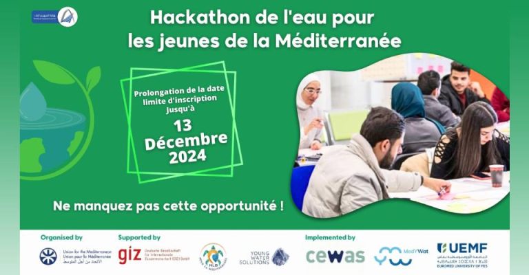 Do you have ideas for projects related to water? Register before December 13, 2024 for the Water Hackathon for young people in the Mediterranean