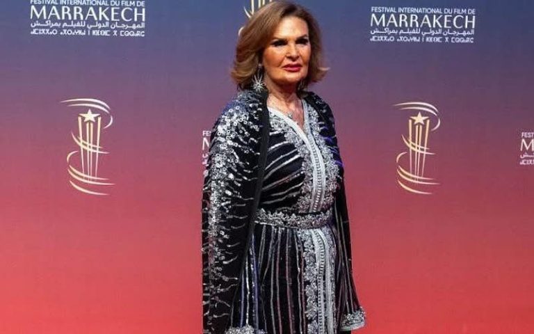 Egyptian star Yousra shines in a Moroccan caftan at the Marrakech Film Festival