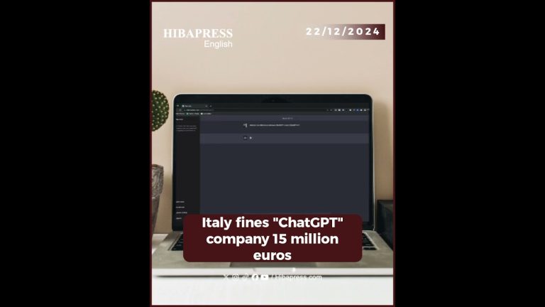 Italy fines "ChatGPT" company 15 million euros