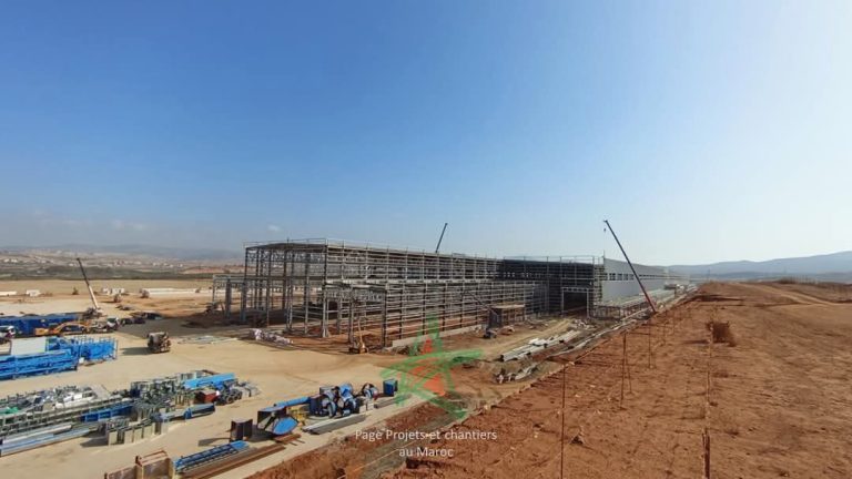 Nador.. Construction work on a Chinese wind turbine blade factory accelerates