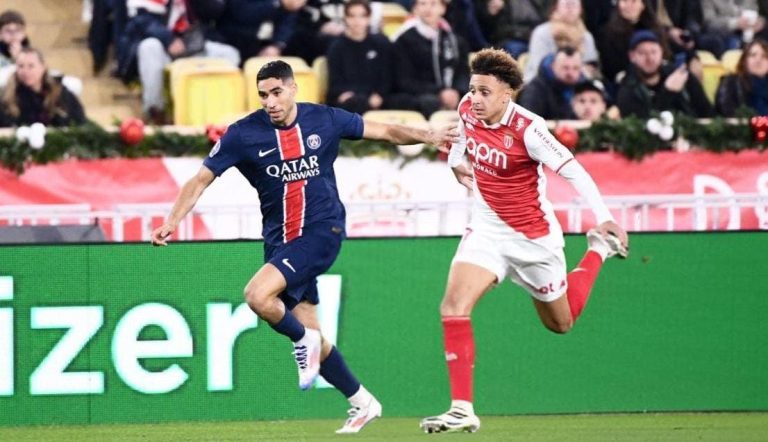 Paris Saint-Germain wins against Monaco. Hakimi excels and Ben Saghir scores