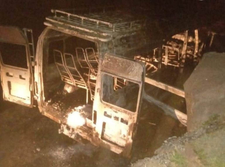 Tinghir.. A fire broke out in a double transport bus, leading to the death of a small child