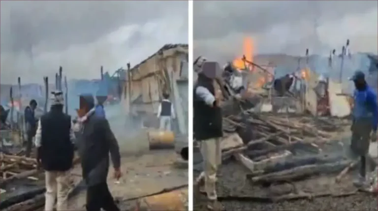 A “fire” breaks out at a flea market in Merirt