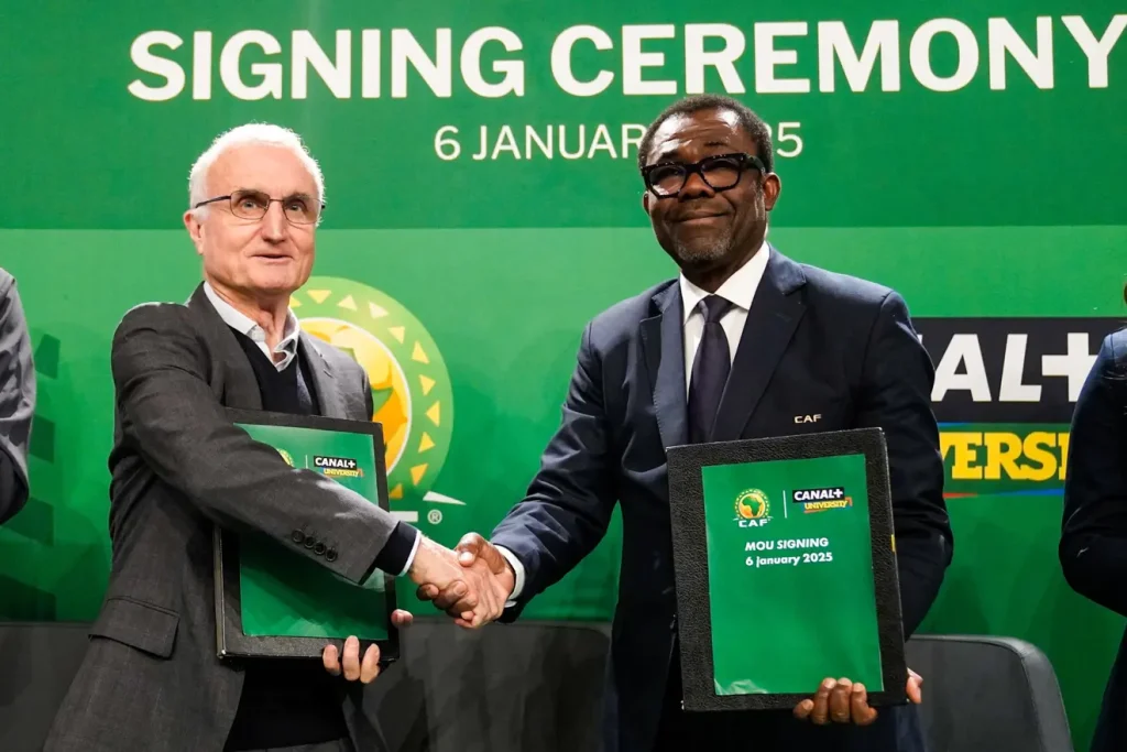 CAF and CANAL+ INTERNATIONAL sign a partnership aimed at discovering future young reporters as part of the CAF African School Football Championship program