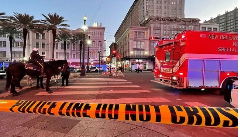 Car attack in New Orleans, at least 10 dead