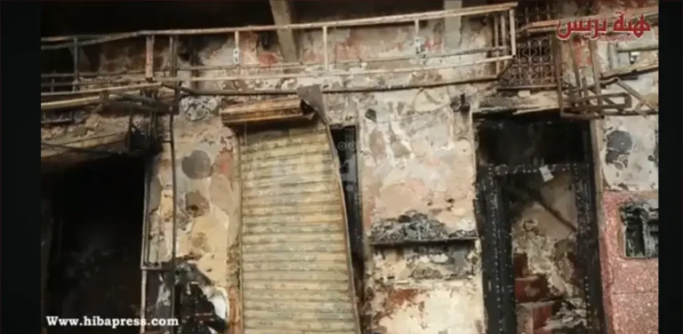 Fire causes material loss in stores in Al-Bayda (video)
