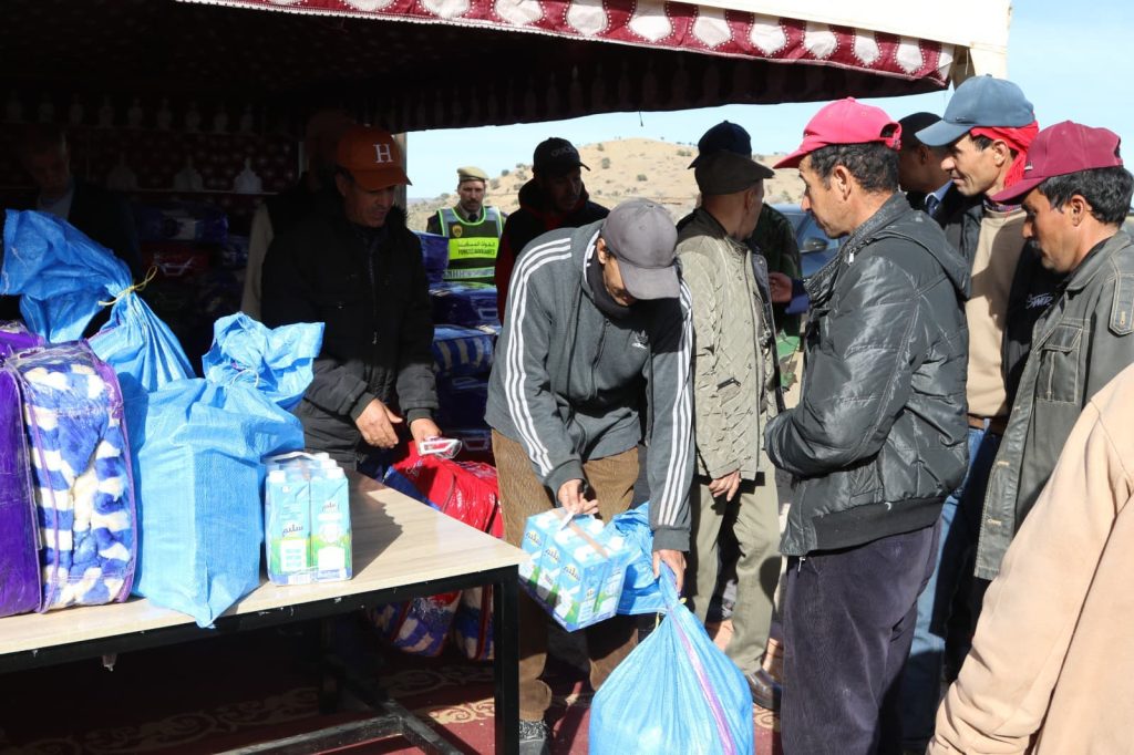 Help distribution in hajeb villages to alleviate the effects of the strong cold wave