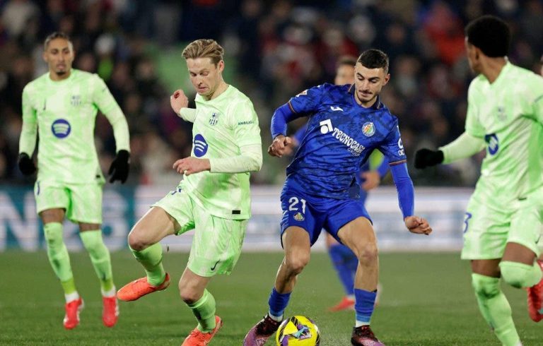 Spanish League: Barcelona continues to lose points with disappointing draw against Getafe