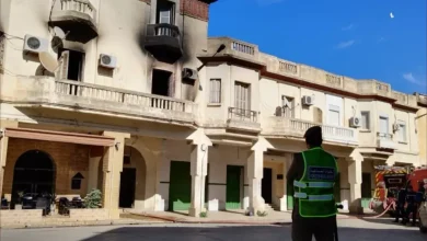 An wandering fire broke out in a residential building in Fez