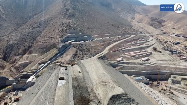 The construction of the Boulawan dam in Shishawah makes great progress