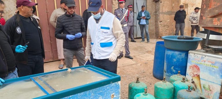 A volcano .. seized a car loaded with shot chicken, revealing a secret altar