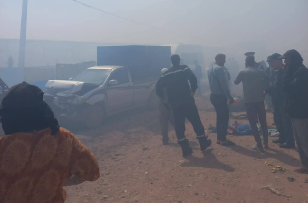 Ashtuka .. A serious traffic accident in Anchidan led to the injury of agricultural workers (photos)