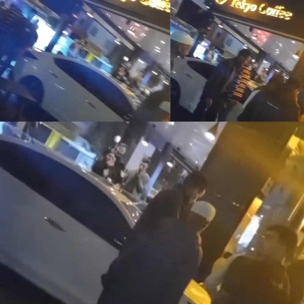 Agadir .. a "crazy" car takes a coffee without any injury