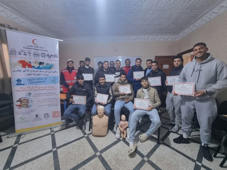 Jarsive: the Moroccan red crescent concludes a training course for the training of the two components in first aid