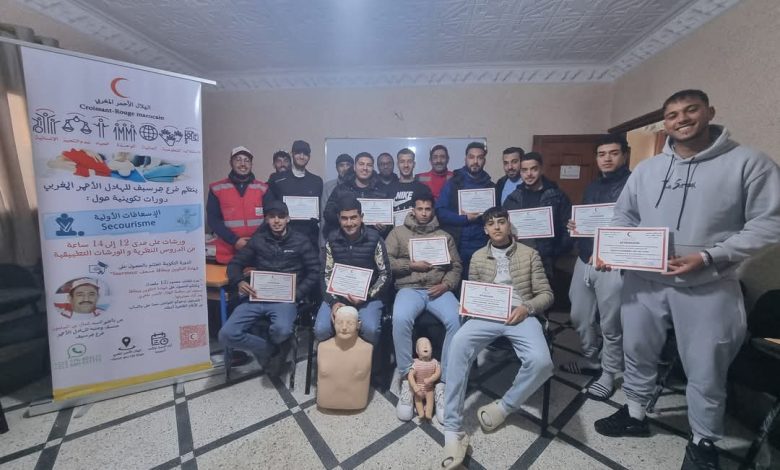 Jarsive: the Moroccan red crescent concludes a training course for the training of the two components in first aid