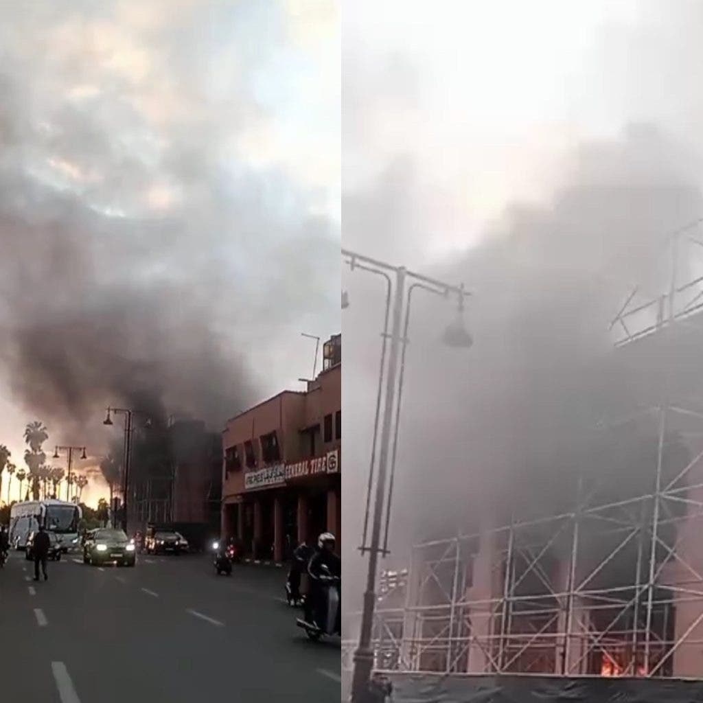 Marrakech .. a massive fire in the cafe in the Bassra of Al -Basha