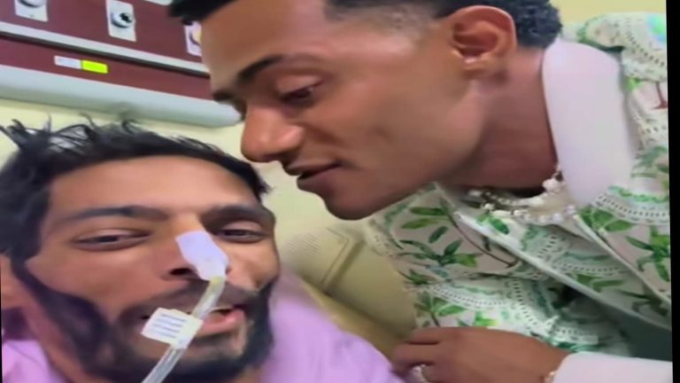 Mohamed Ramadan visits Ibrahim Chik in the hospital and gives him a dose of hope
