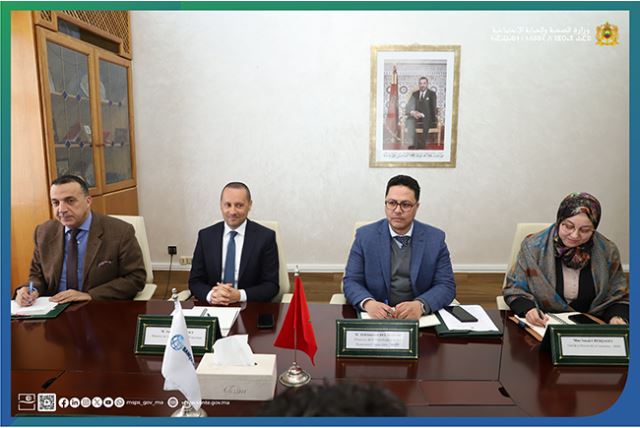 Suivi et évaluation des programmes de coopération au centre d’une réunion entre le Ministre de la Santé et de la Protection Sociale et le représentant de la Banque Mondiale pour le Département Maghreb et Malte