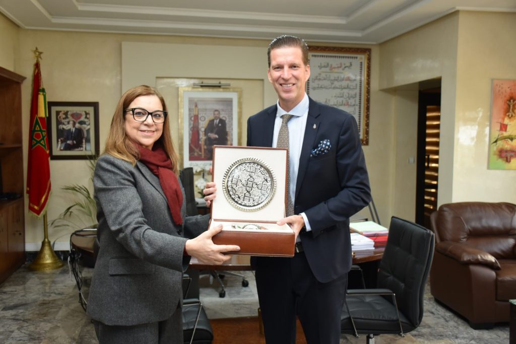 Ms. Naïma Ben Yahya, Minister of Solidarity, Social Integration and the Family, receives the Hungarian Ambassador to Morocco to strengthen bilateral cooperation