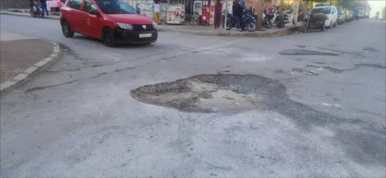 Oujda .. the deterioration of the infrastructure transforms the roads into a group to dig the sporadic