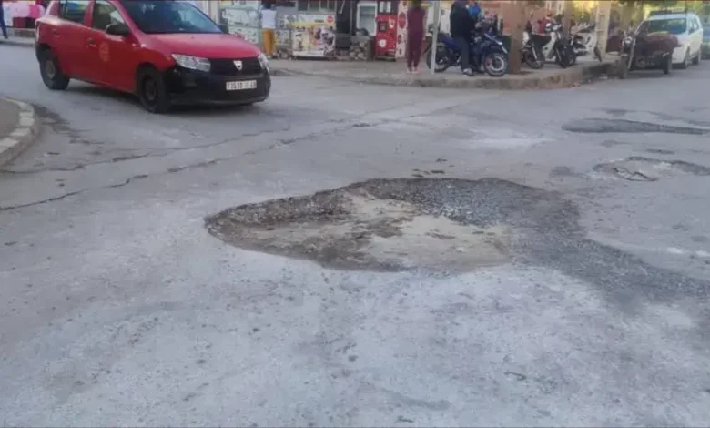 Oujda .. the deterioration of the infrastructure transforms the roads into a group to dig the sporadic