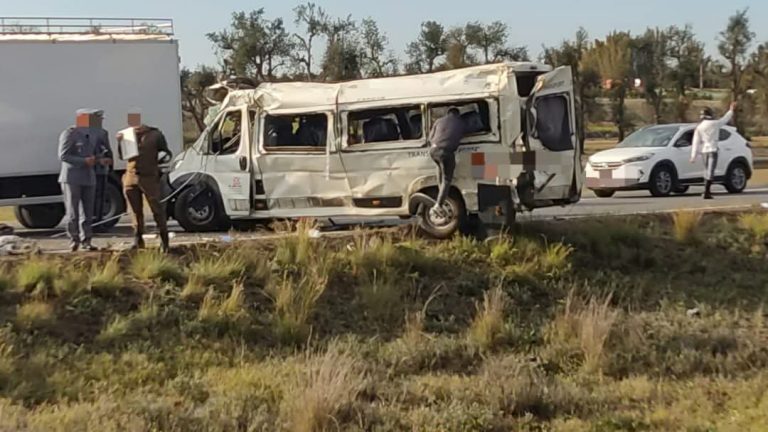 Two people were killed and others were injured after a bus to transfer users to new salted areas