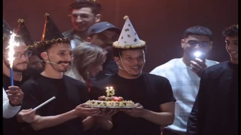 Wadih al -Raji celebrates his birthday in a distinctive style