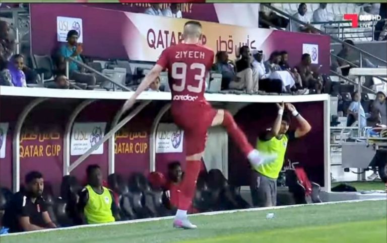 Hakim Ziash is excited after changing the Qatar cup (video)