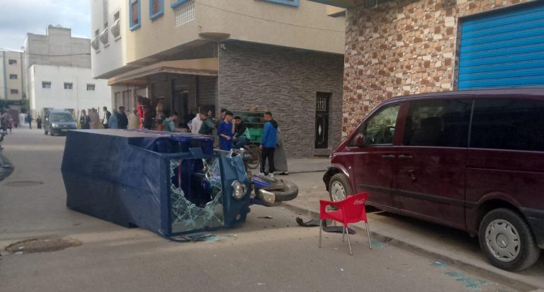 Martil .. a traffic accident in the Al -Agrab district due to excessive speed