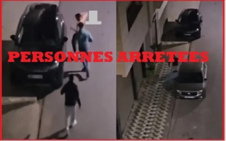Mekns .. the arrest of two brothers after being caused by two cars on the main street (video)
