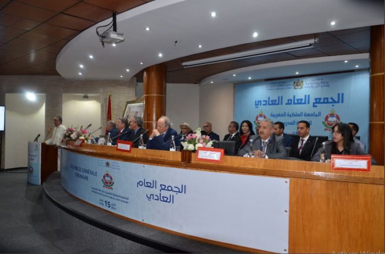 Minister Berrada during the A/G/o school sport school: "Sport and studies program, a" royal workshop "