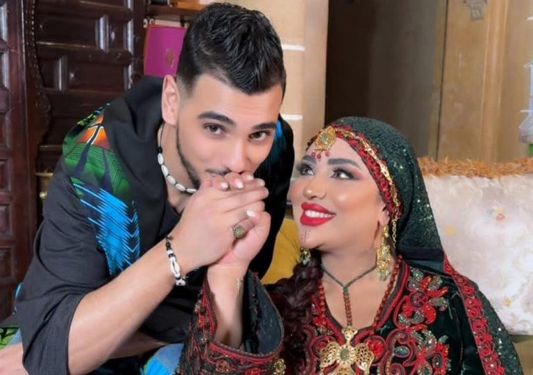 Omaima Baazazi representing a video clip for her new song with her husband