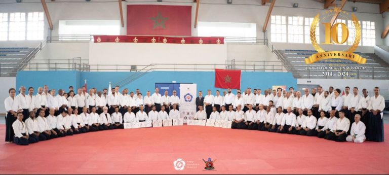 On April 27 in Rabat, an exceptional ceremony for Aikido in Morocco: six experts reach level 6th in International and a master obtained the prestigious title of master of masters by the Aikikai Foundation of Tokyo