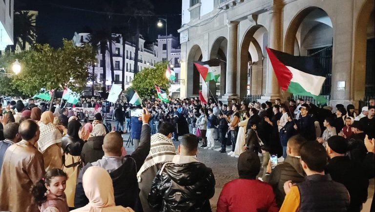 Tetouan .. a massive break to condemn the escalation of Israeli attack on the Gaza Strip (Video)