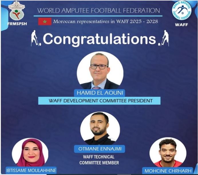 The International Football Federation for amputees honors 04 Moroccans