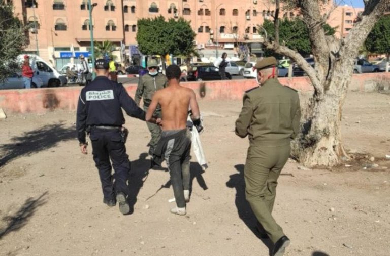 Tiznit .. Mentally disrupted to attack a citizen and assign him with a strong "bite"